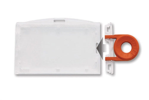 Clear Horizontal Key Locking 2 Card Holder - 1840-6610, Qty = 50