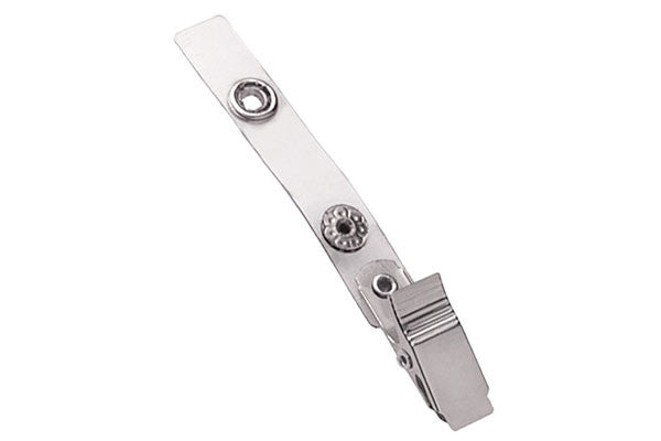Clear Vinyl Strap Clip with NPS Knurled Thumb-Grip Clip - 2105-3000, Qty = 100
