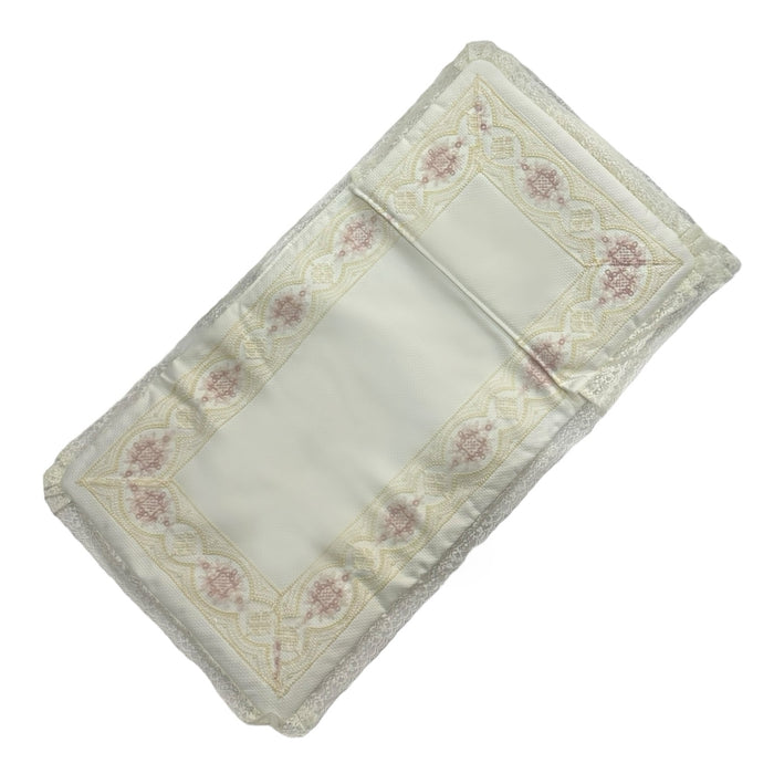 Clotilde Ivory/Dusty Pink Bassinet Pad/Liner 2-piece set