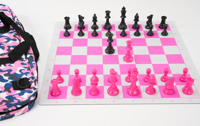 Club Chess Set Color Combo 3 - Pink Camo - Chess Set - Chess-House