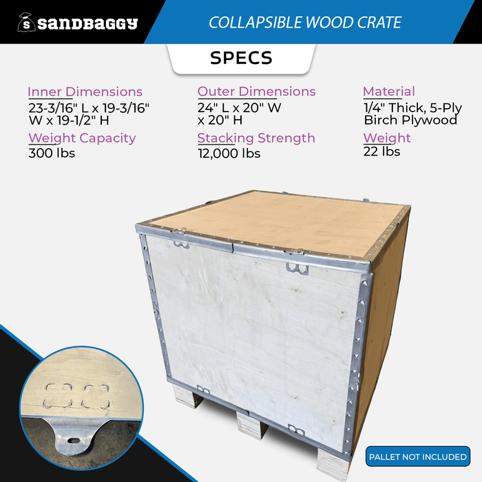 heavy duty collapsible wood crate specifications