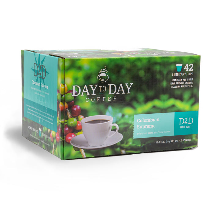 Colombian Supreme Single Serve Coffee Pods - Day to Day Coffee®