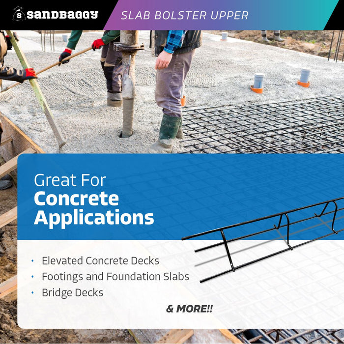 2" tall x 5" wide x 5 ft long slab bolster upper - Concrete Formwork