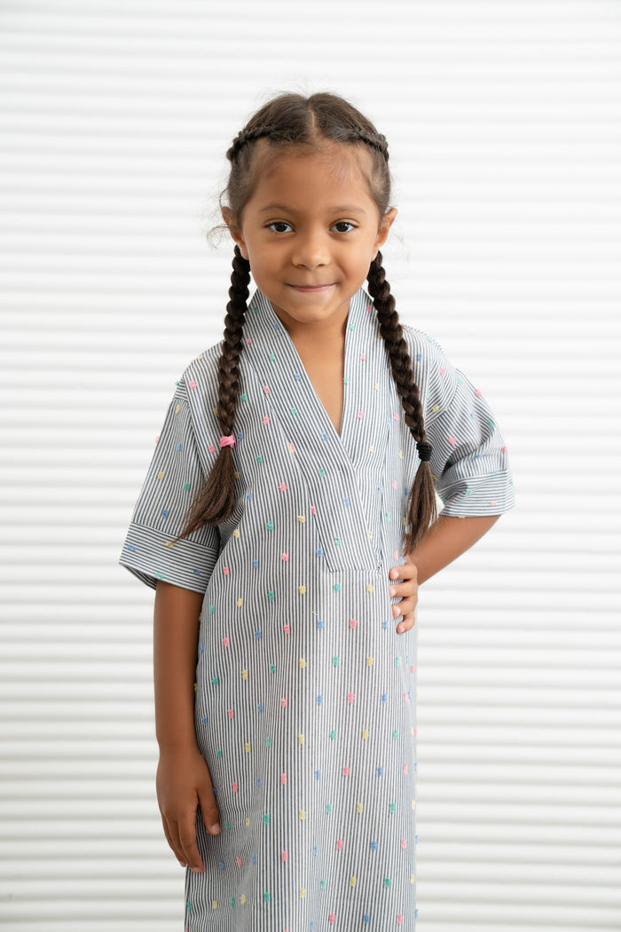Cotton Candy Stripe Kaftan - Kids
