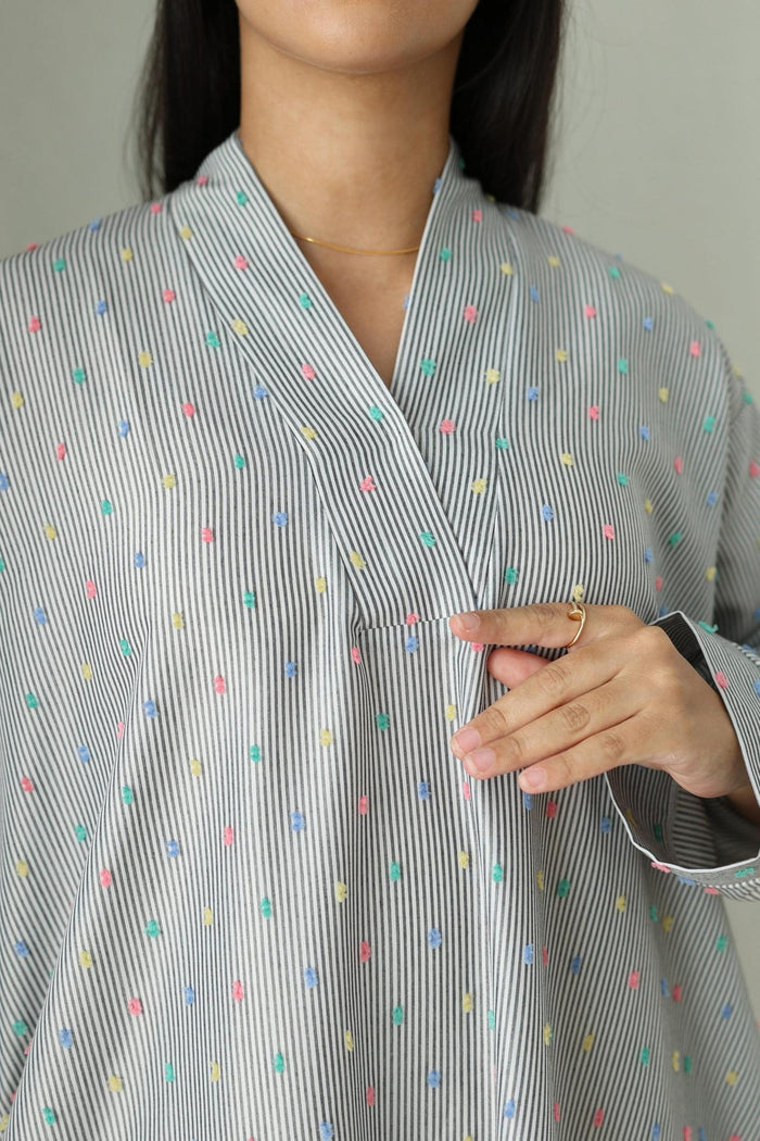 Cotton Candy Stripe Kaftan - Women