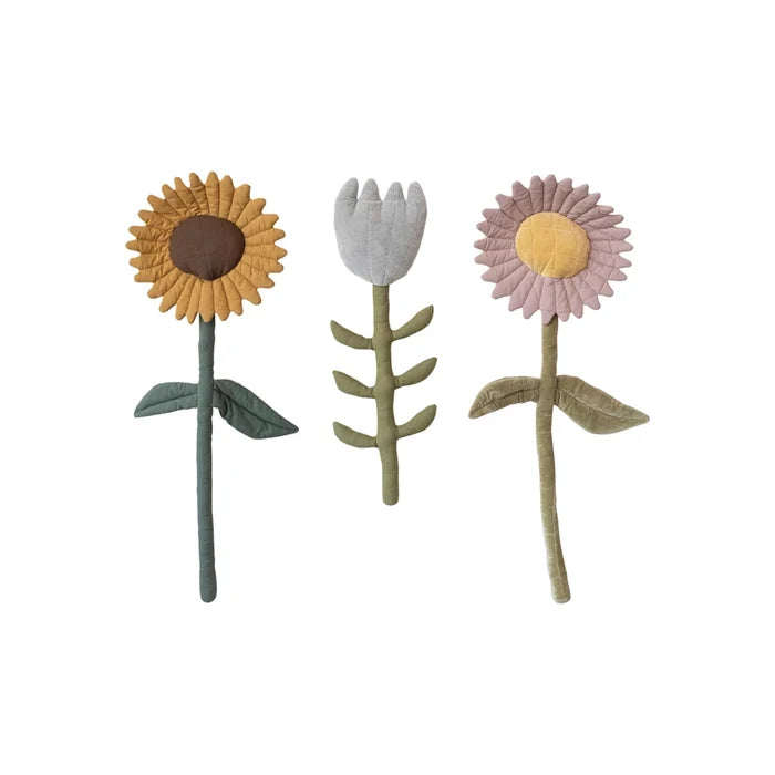 Cotton + Velvet Flower Wall Decor