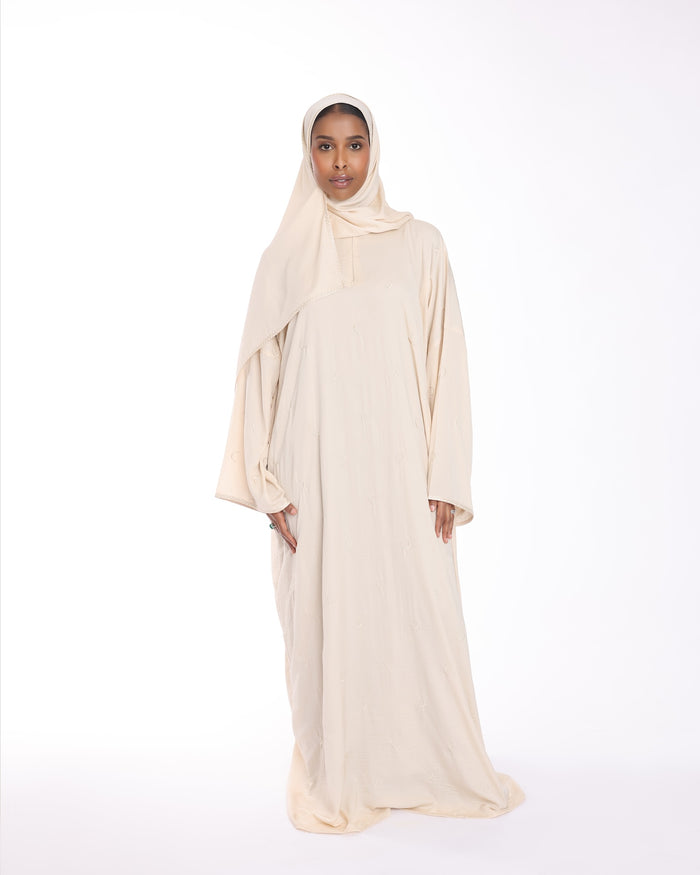 Cream Ahlam Prayer Abaya-Women