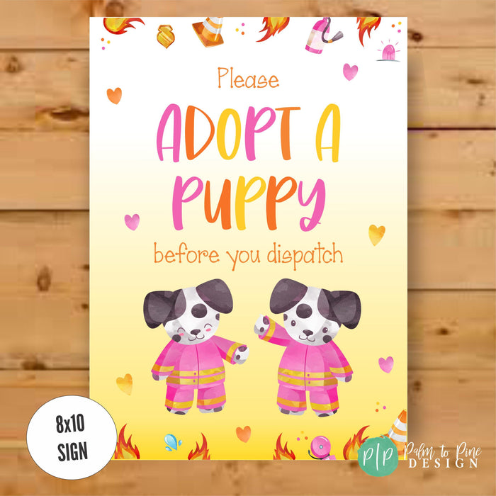 Dalmatian Firefighter Puppy Adoption Certificate