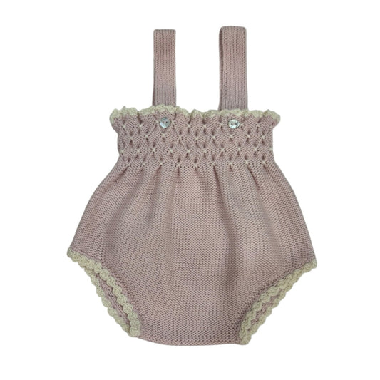 Daria Light Pink Knitted Romper