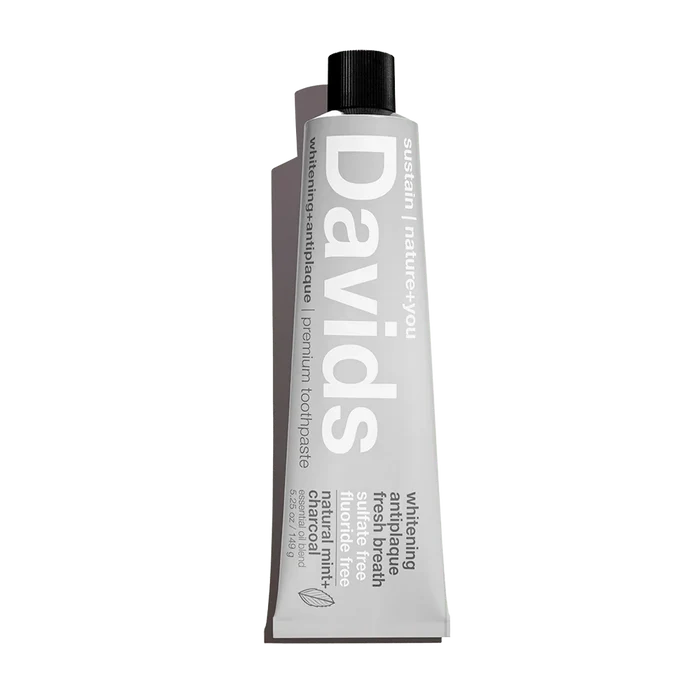 Davids Premium Toothpaste / Charcoal + Peppermint
