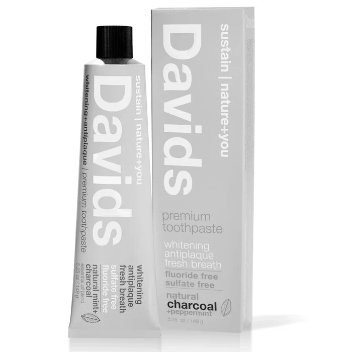 Davids Premium Toothpaste / Charcoal + Peppermint