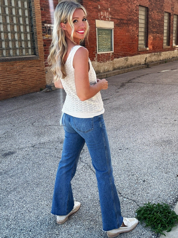 Daze Denim Soho High Rise Ankle Flare in Vixen