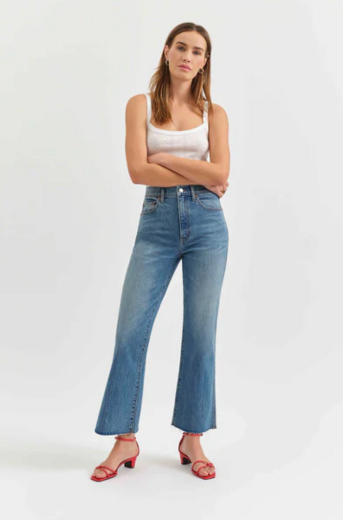 Daze Denim Soho High Rise Ankle Flare in Vixen