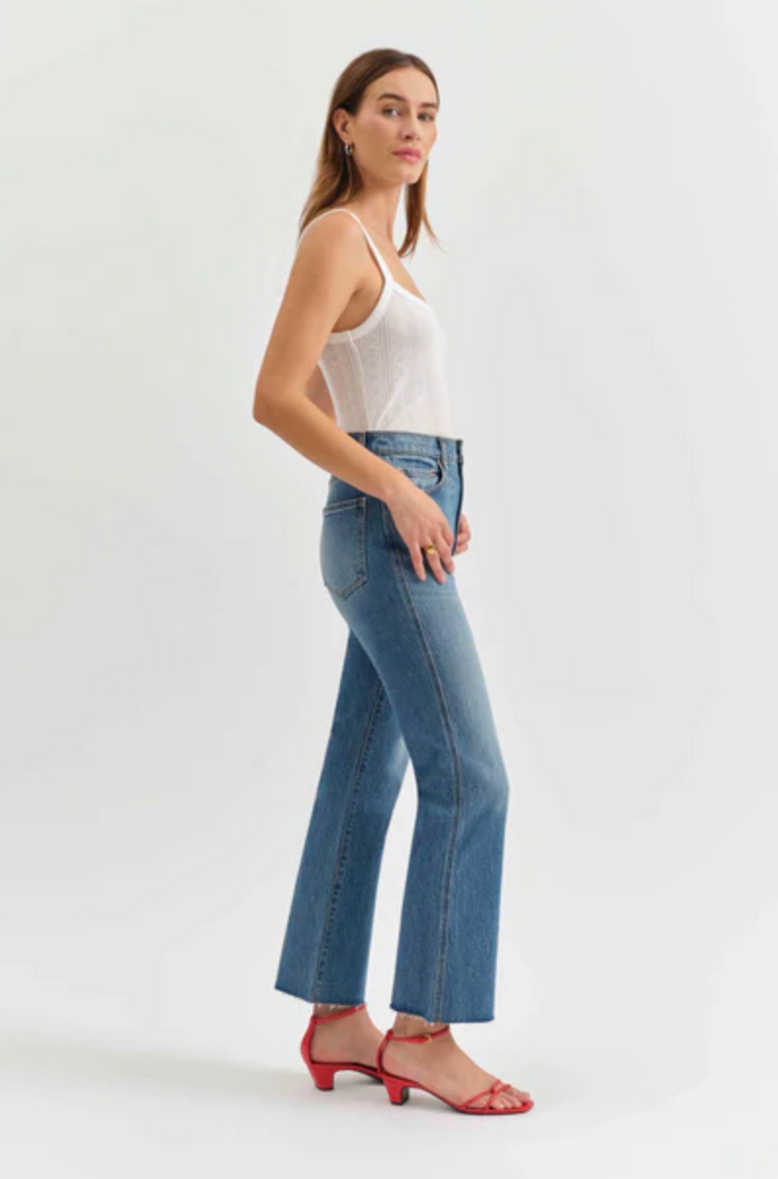 Daze Denim Soho High Rise Ankle Flare in Vixen