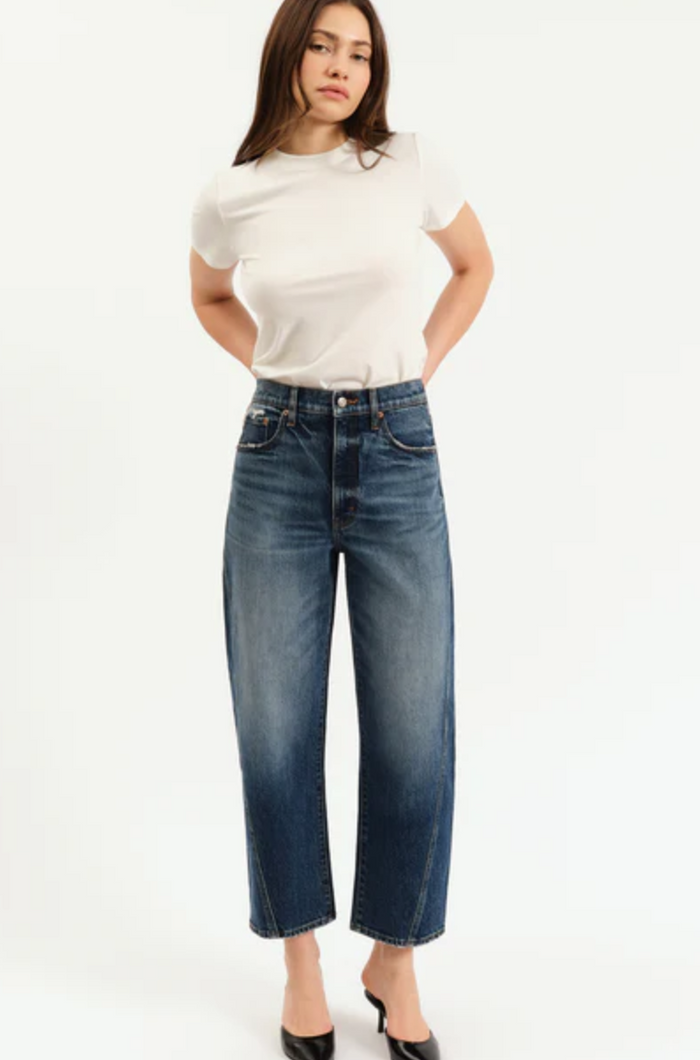 Daze Denim Westward Barrel Leg in Authentic