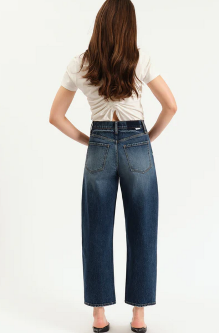 Daze Denim Westward Barrel Leg in Authentic