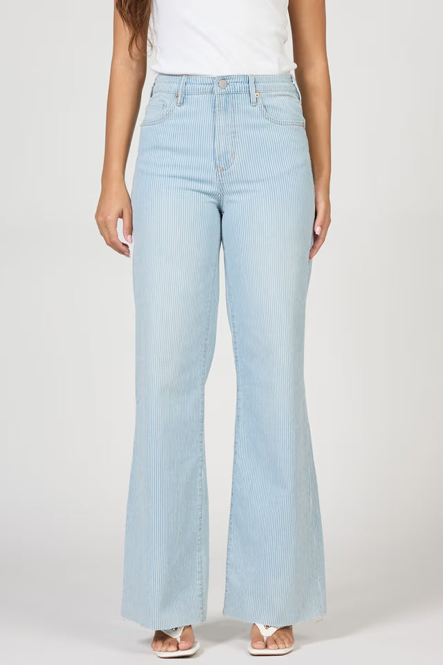 Dear John Fiona High Rise Wide Leg in Railroad Stripes