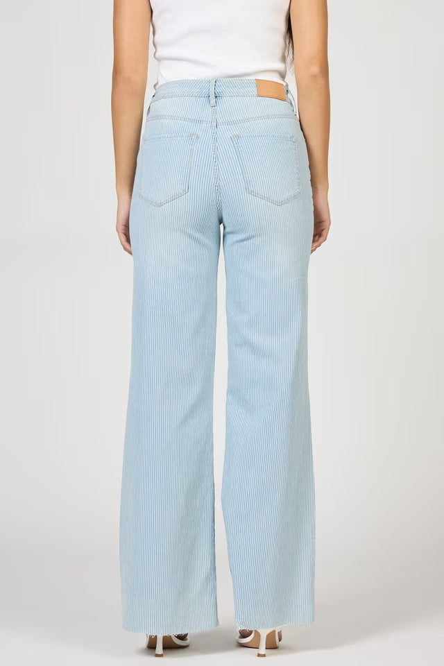 Dear John Fiona High Rise Wide Leg in Railroad Stripes