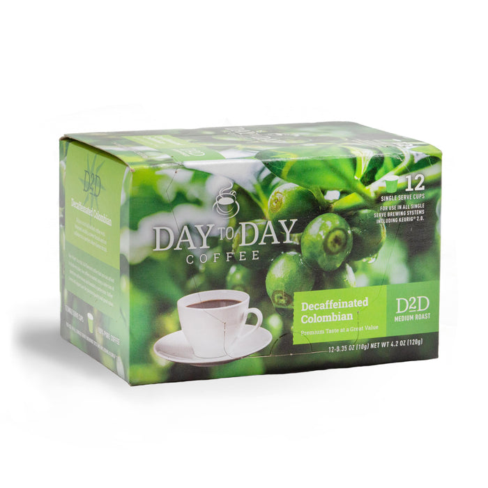 Decaf Colombian Single Serve Coffee Pods - Day to Day Coffee®