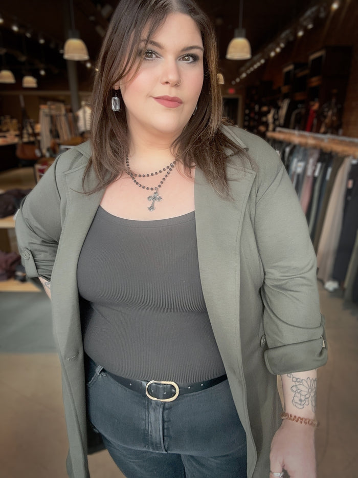 Dex Chicly Endearing Knit Trench