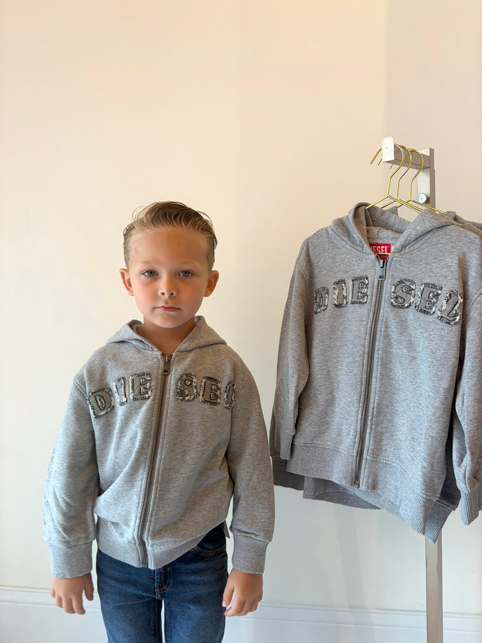 Diesel Hoodie with Frayed Logo