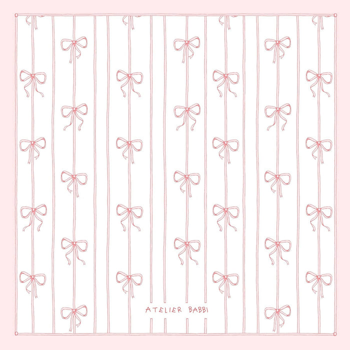 Double-Layer Muslin Blanket - Ribbon/Pink