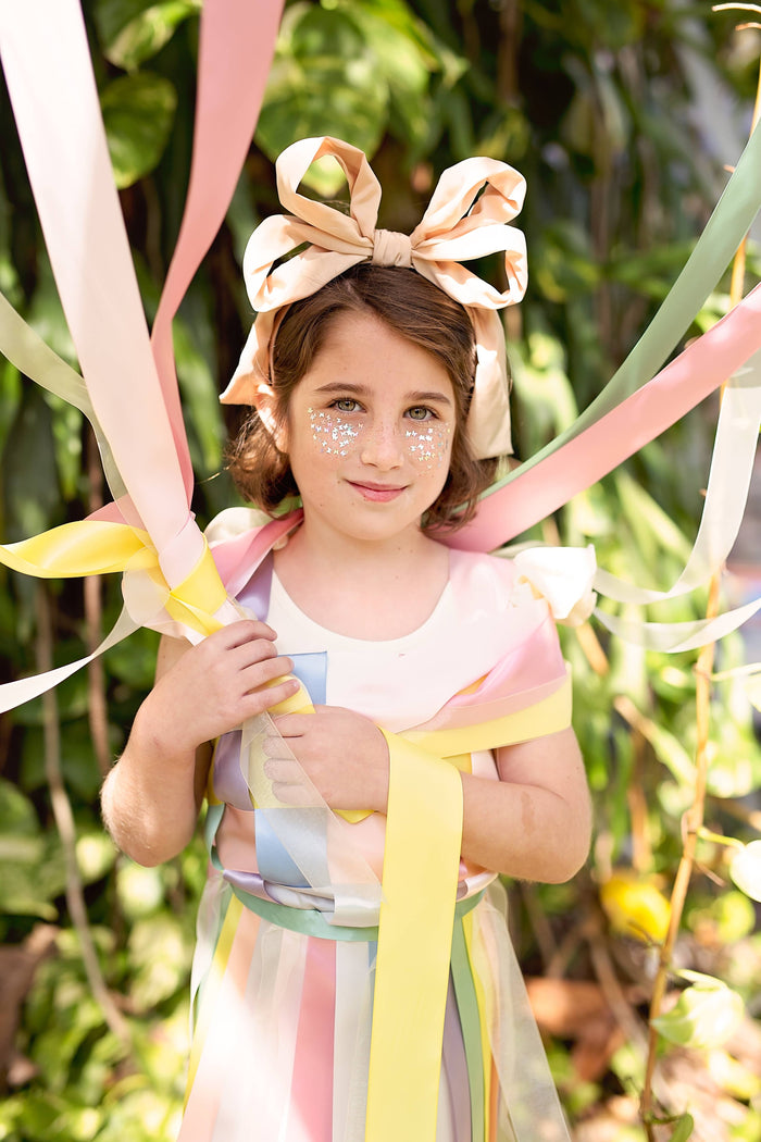 Double Party Bow Headband - Light Sky