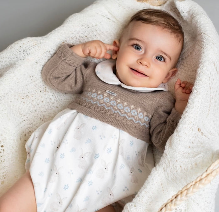 Ebbo Half-Knitted Bunny Romper