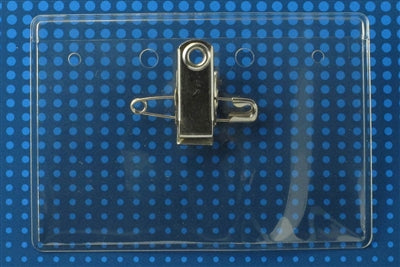 Economy Badge Holder with Pin/Clip Combo - Credit Card Size - 304-T121, Qty = 100