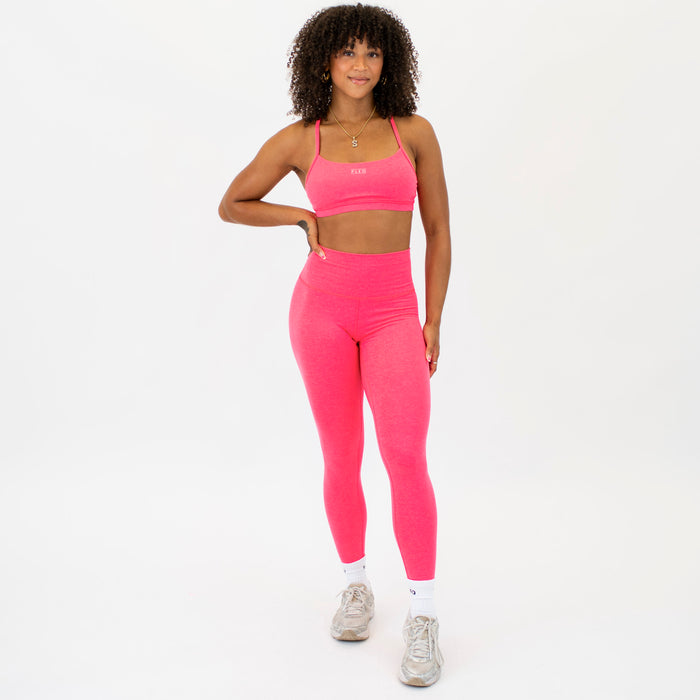 Heather Neon Punch El Toro Leggings 25" -3