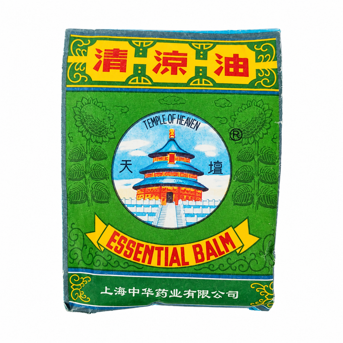 Essential Balm Temple of Sun in branded packaging, traditional herbal balm formulated for soothing topical care and a refreshing sensation, ideal for everyday use.