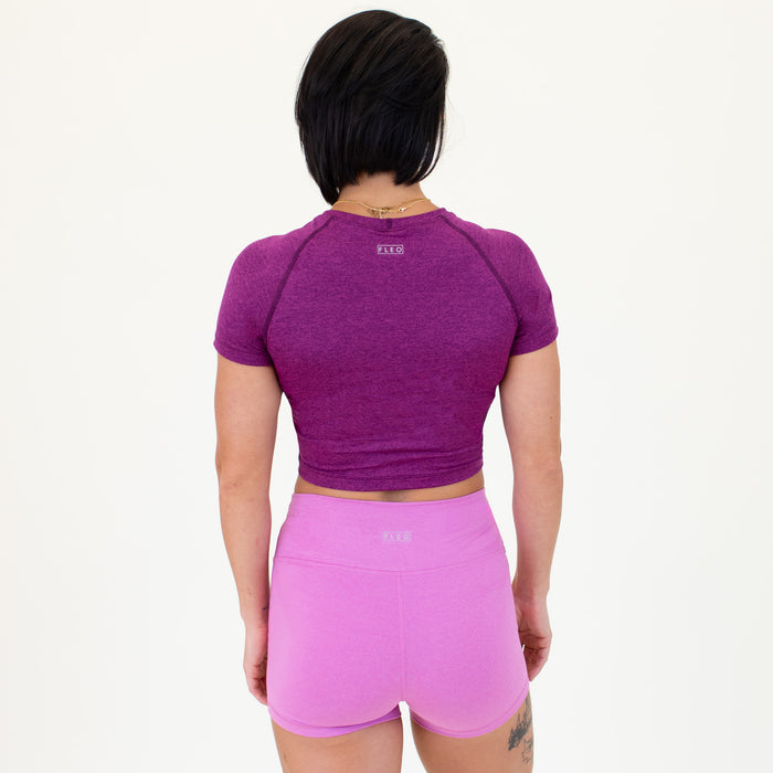Heather Festival Fuchsia Evermore Crop Short Sleeve by FLEO - 2