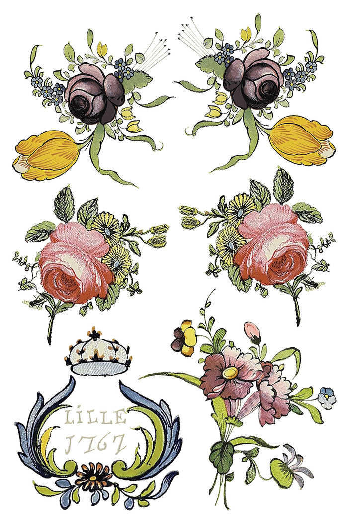 Fairytale Florals IOD TRANSFER  PAD