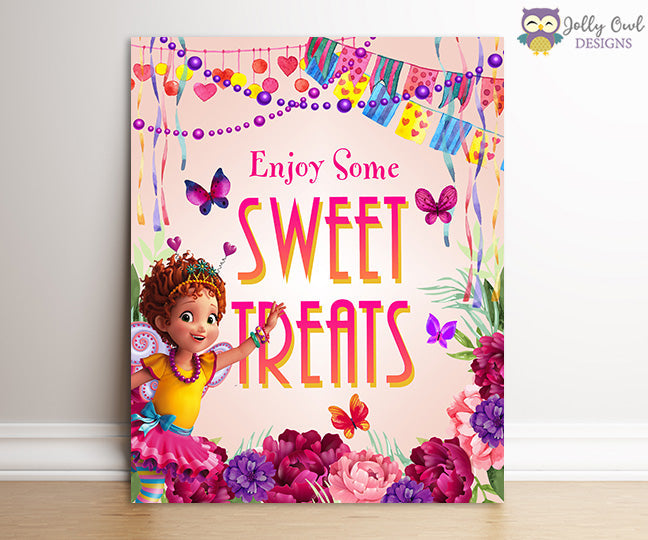 Fancy Nancy Birthday Party Sign - Sweet Treats