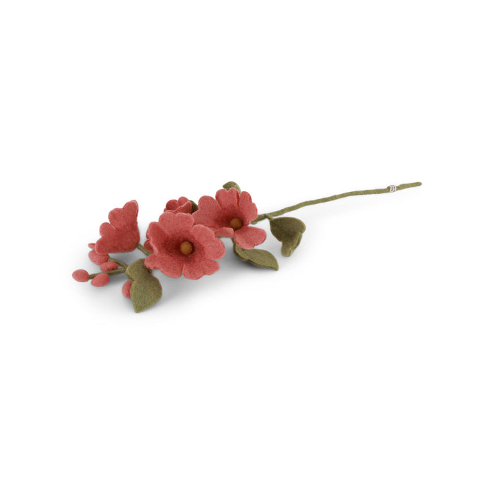 Felt Hollyhocks - Dusty Red