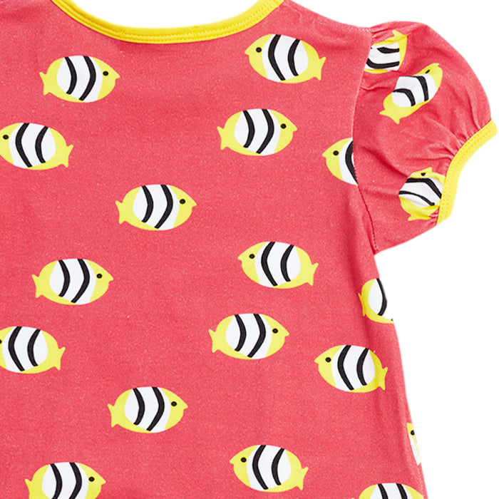 Fishes Red A-Line Dress