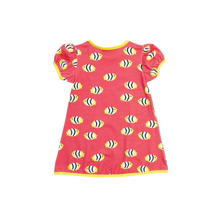 Fishes Red A-Line Dress