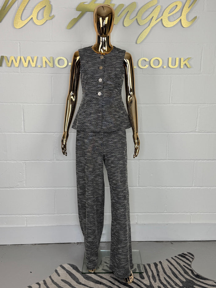 Fleck Sleeveless Gold Button Waistcoat & Trouser Co-Ord (2 Colours)