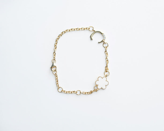 Flower Arabic Initial Bracelet Gold - Babies & Kids