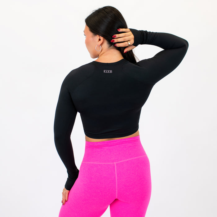 Black Foundation Crop Long Sleeve by FLEO - 2