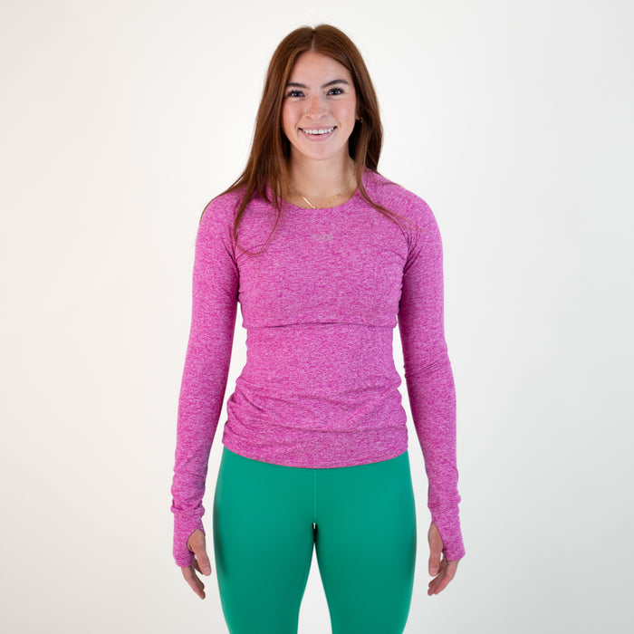 Heather Fuchsia Women's Long Sleeve Shirt - Foundation