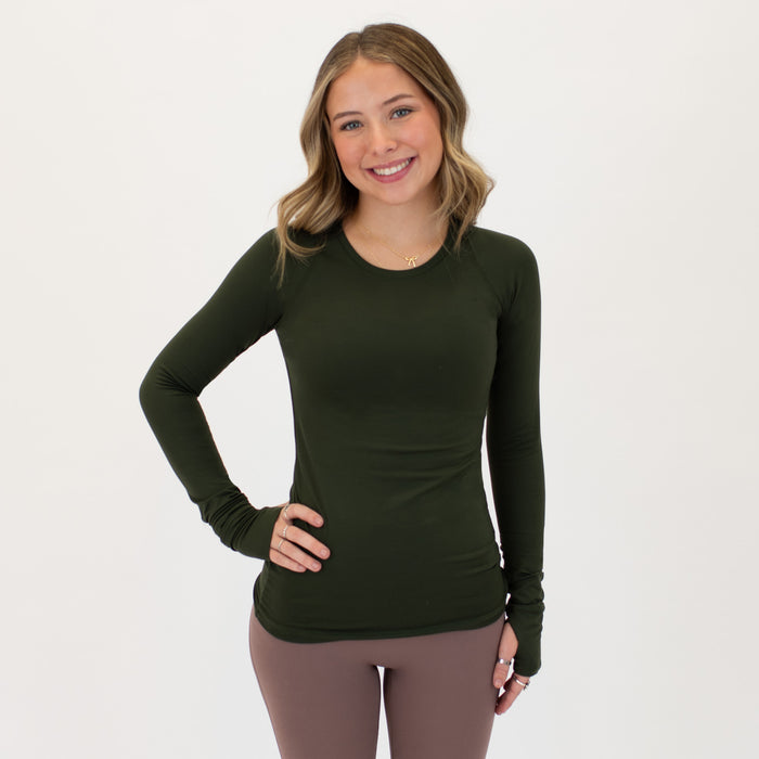 Kombu Green Women's Long Sleeve Shirt - Foundation