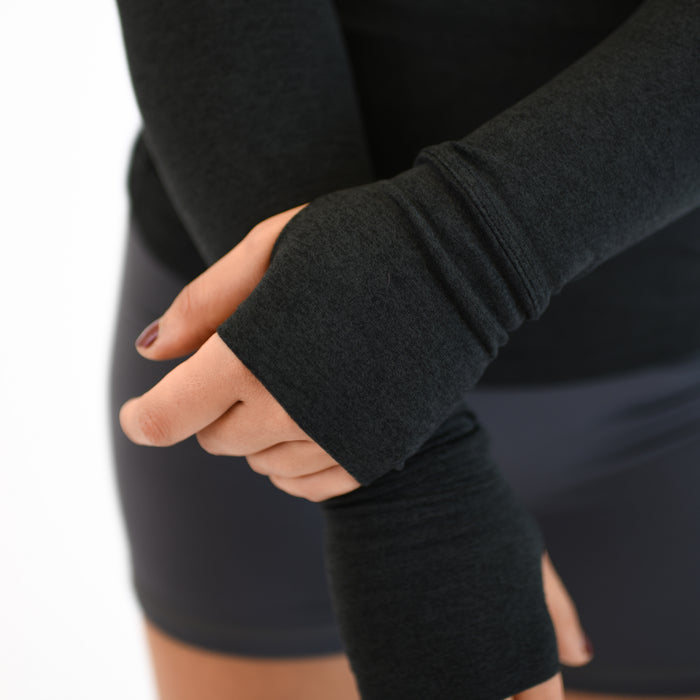 Heather Black Foundation Full Length Long Sleeve