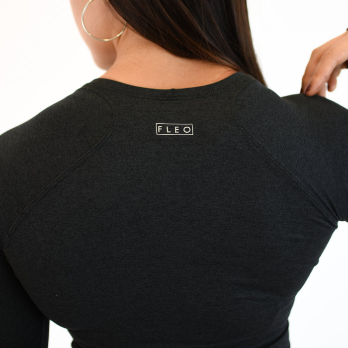 Heather Black Foundation Full Length Long Sleeve