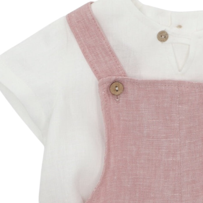 Frambuesa Dusty Pink Boy Romper 2-piece Set