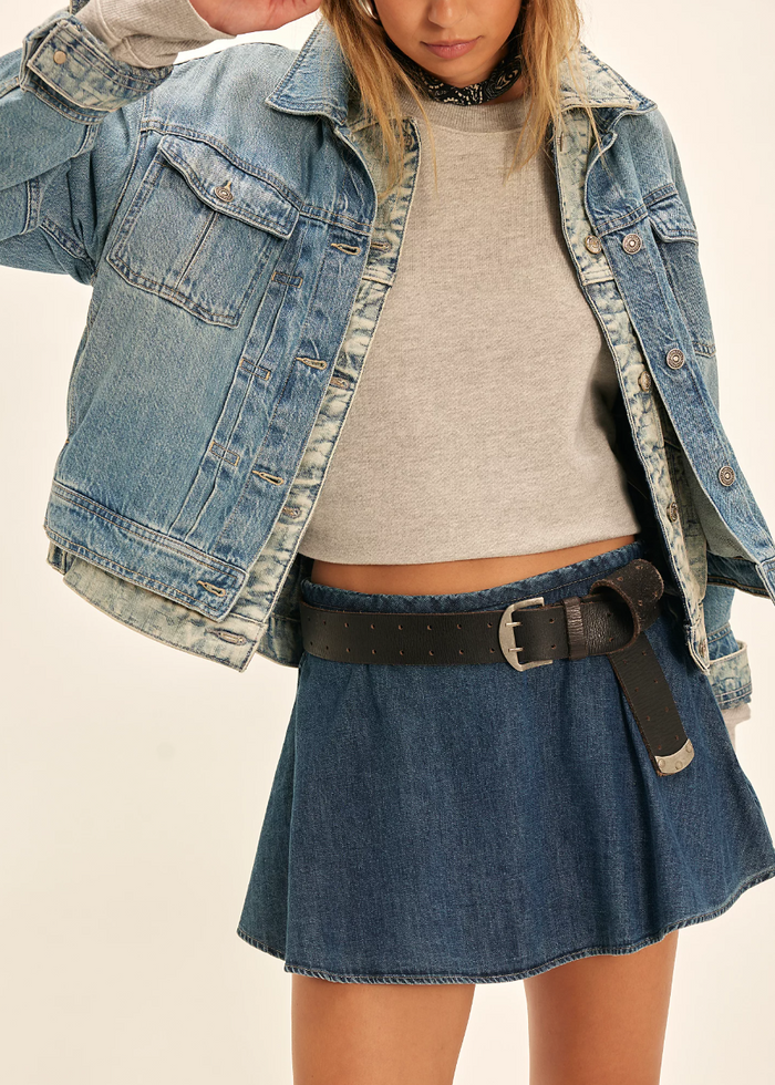 Free People Paradise Found Denim Skort