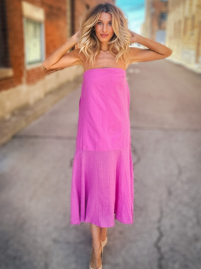 Free People Sabeen Tube Midi Dress