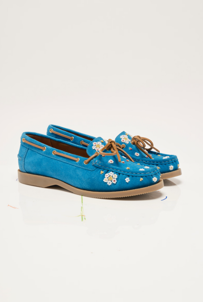 Free People Sandy Seed Bead Boat Shoes