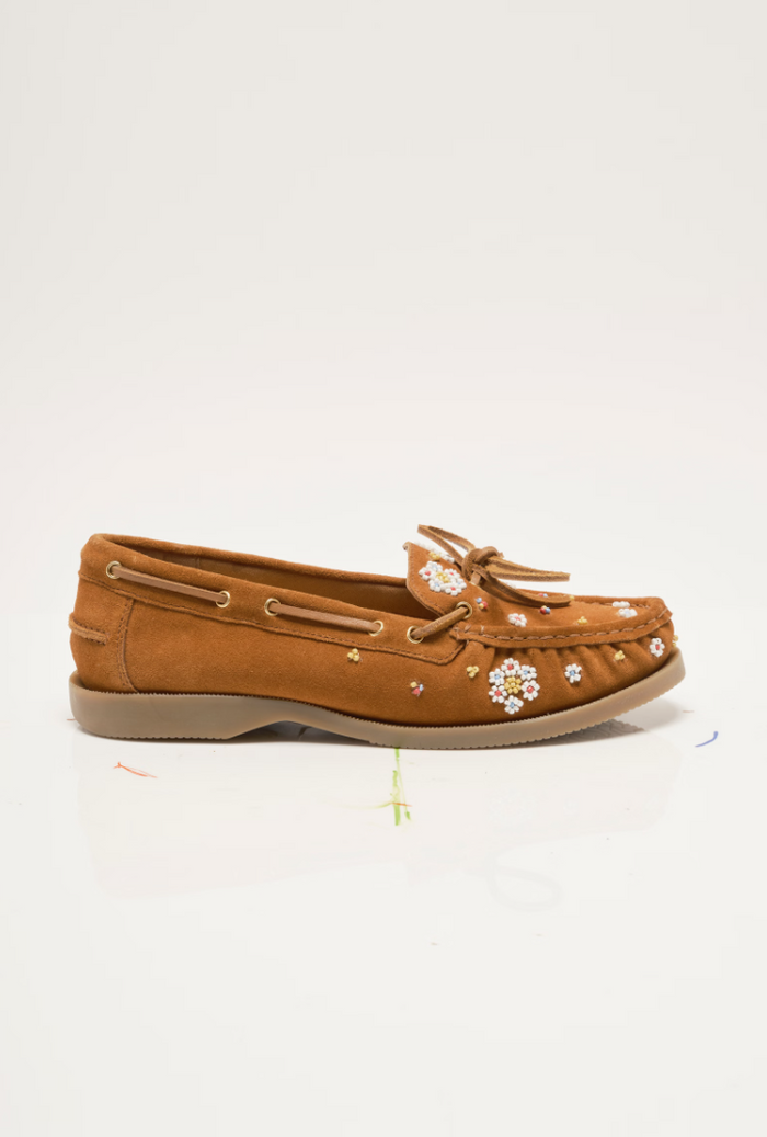 Free People Sandy Seed Bead Boat Shoes