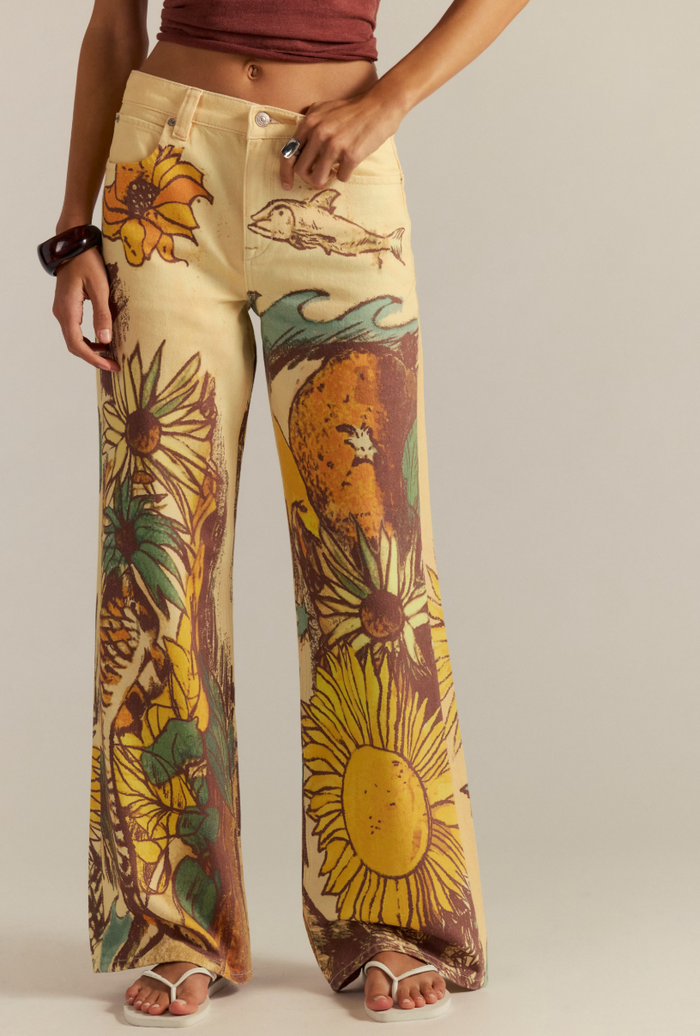 Free People Tinsley Printed Jeans